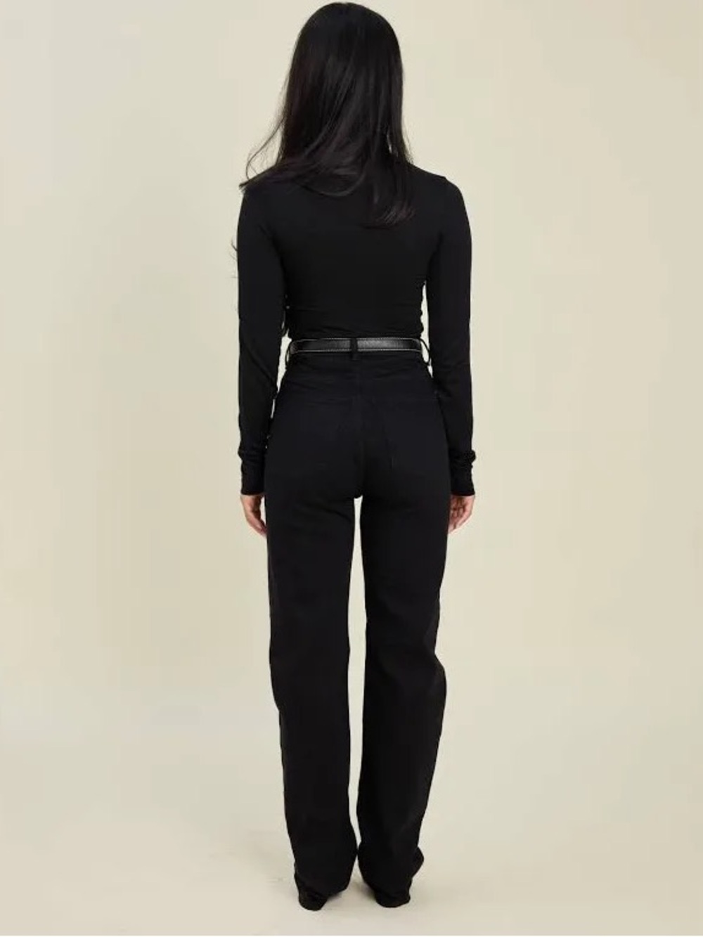 Djerf avenue black straight leg unisex jeans - Picture 2 of 9